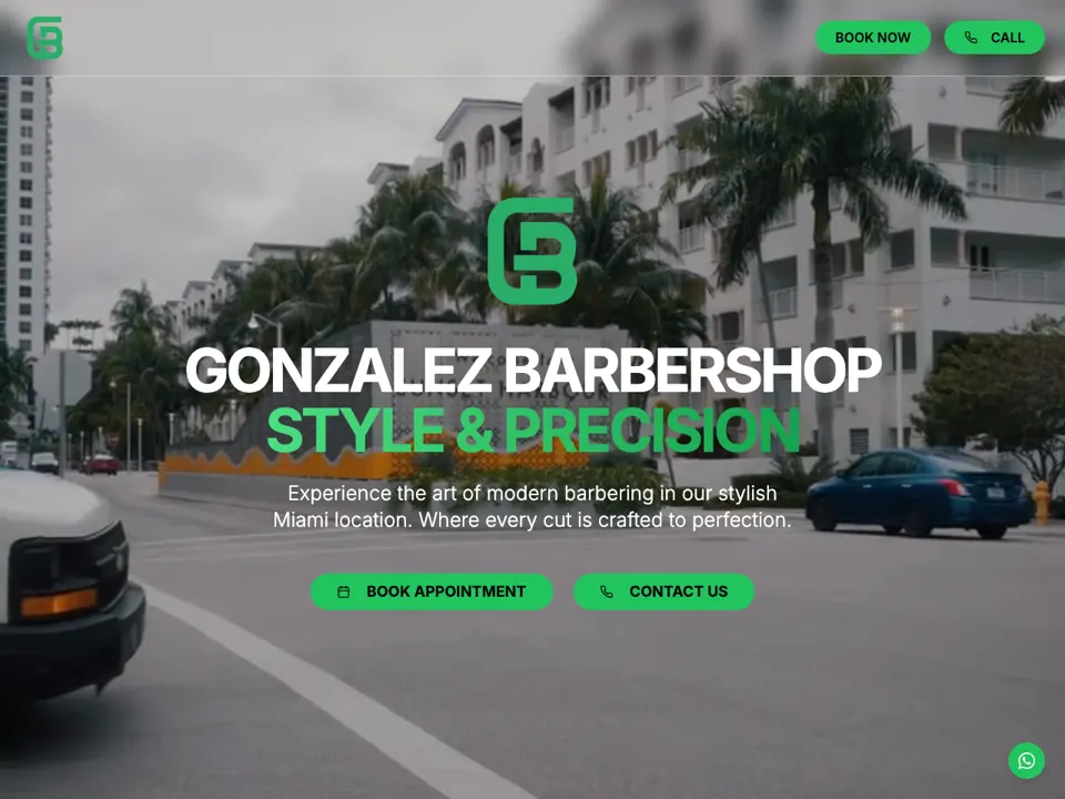 Gonzalez Barbershop website built by Essential Marketing