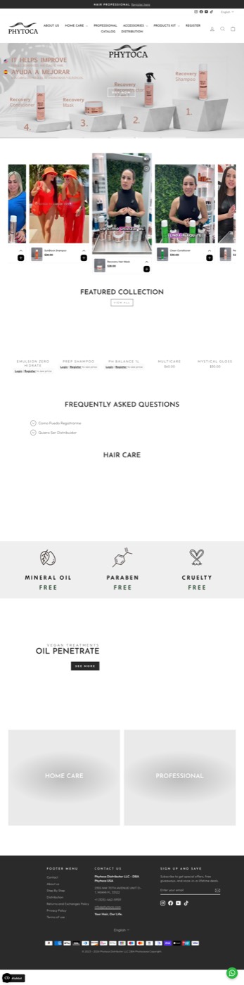 Phytoca.com website preview