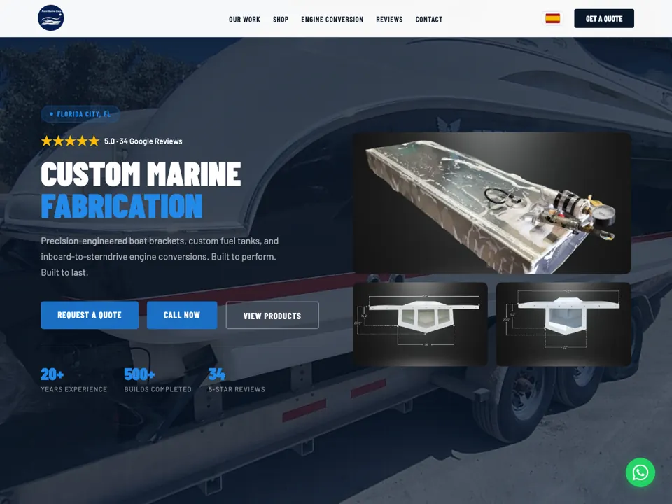 Point Marine Corp website built by Essential Marketing