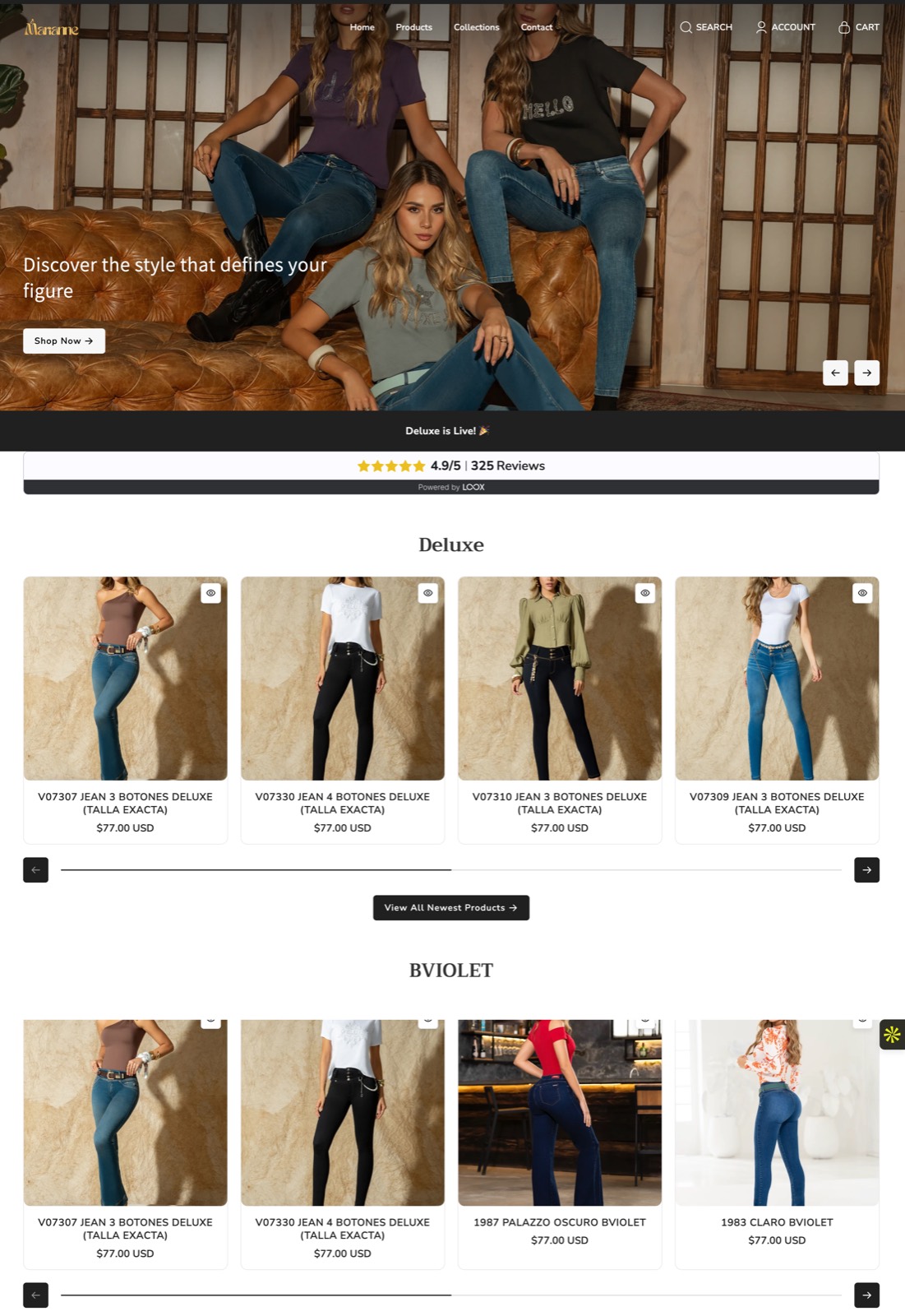 Shop Marianne website screenshot